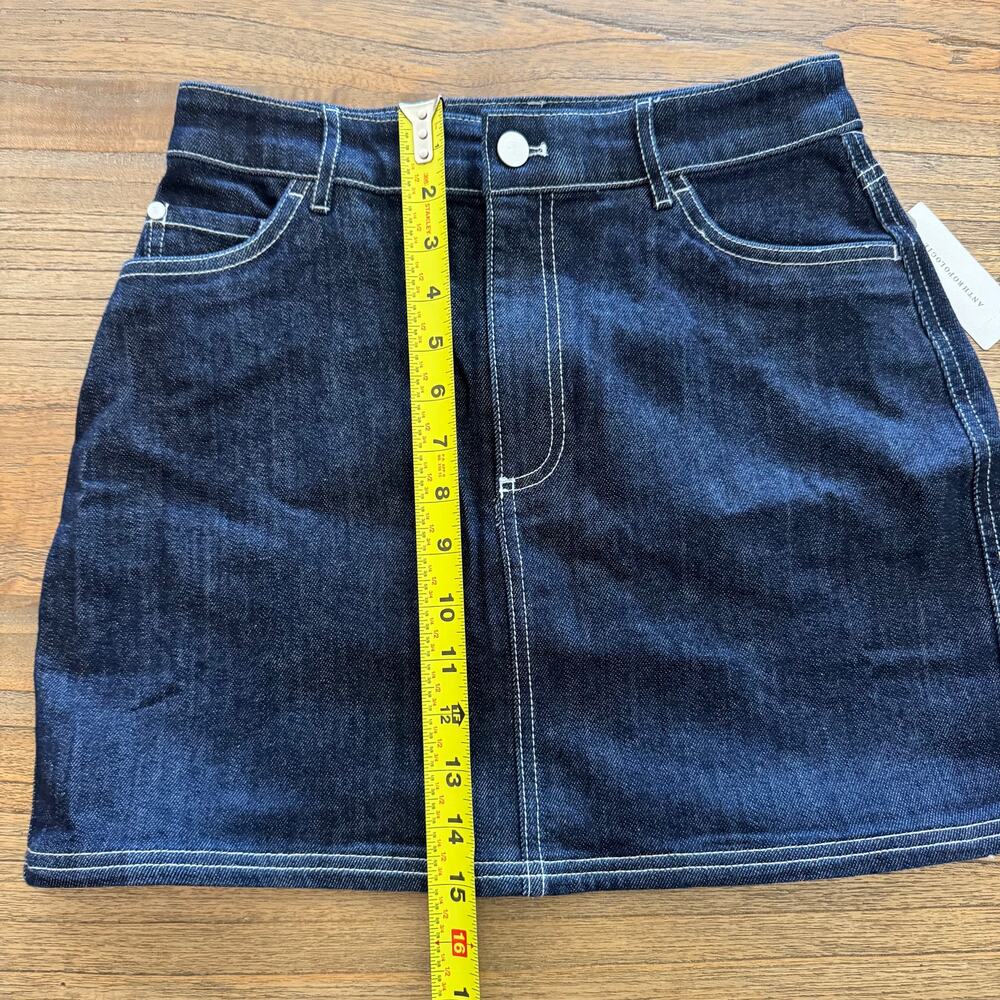 Pilcro (Anthropologie) Denim Bow Mini Skirt - Size XS - Picture 6 of 7
